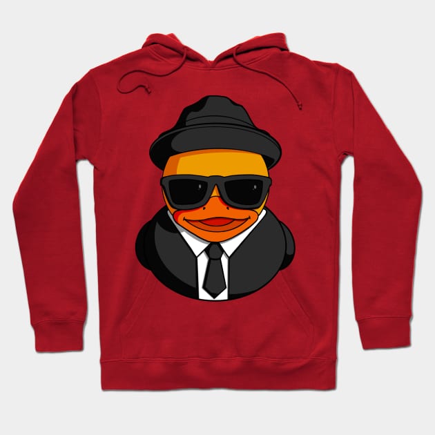 Blues Brother Rubber Duck Hoodie by Alisha Ober Designs